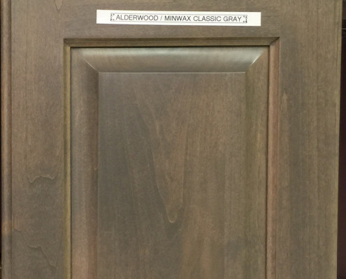 Alder wood / Minwax Classic Gray stain