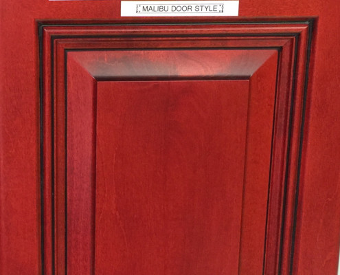 Figured Mahogany with Black Glaze on Maple Wood | Malibu Door Style