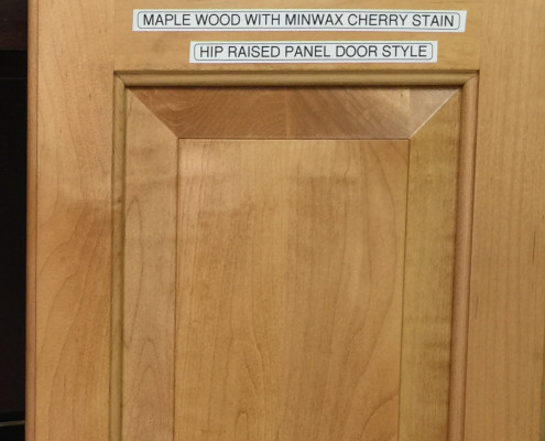 Maple Wood with Minwax Cherry Stain | Hip Raised Panel Door Style 