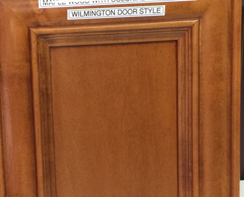 Maple wood with Colonial Maple stain on Wilmington door style